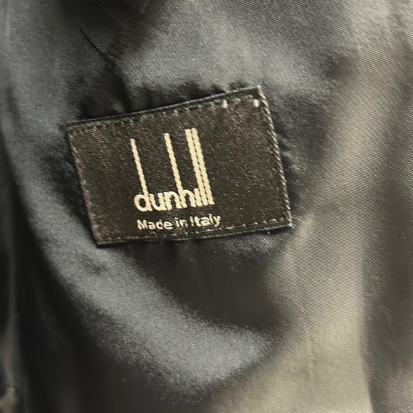 Dunhill Men’s Wool Coat Herringbone Brown Long 2X - Picture 14 of 16